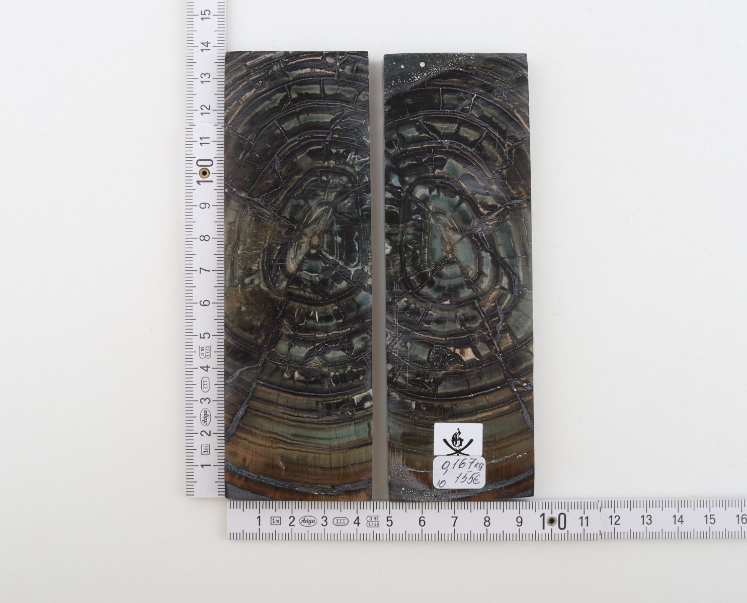 Stabilized mammoth ivory scales