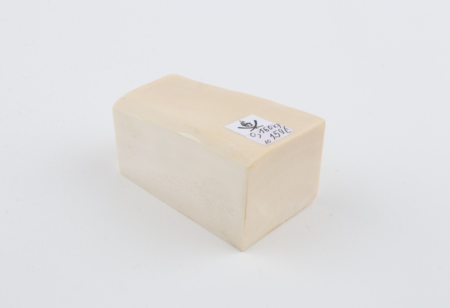 White mammoth ivory segment