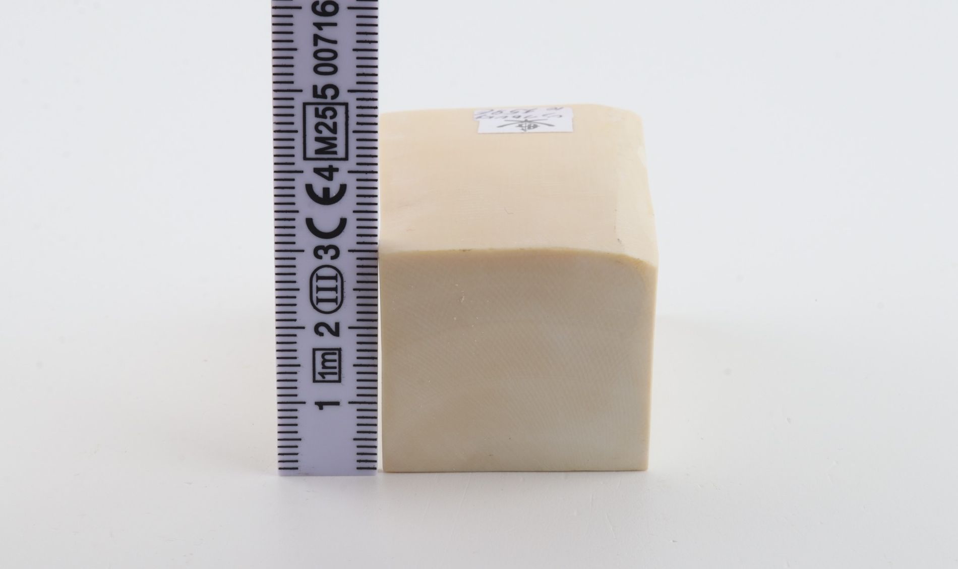 White mammoth ivory segment