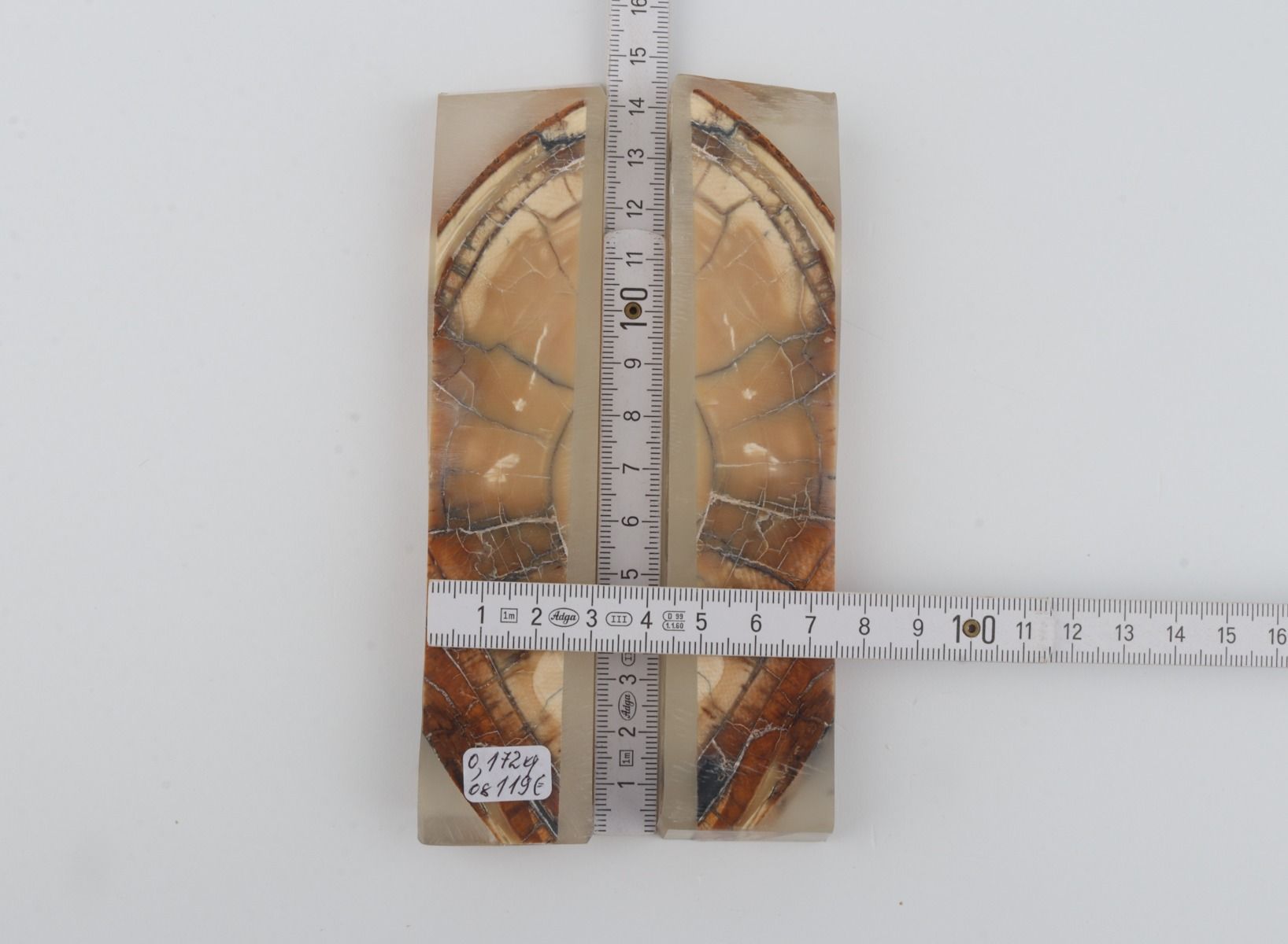 Stabilized mammoth ivory scales