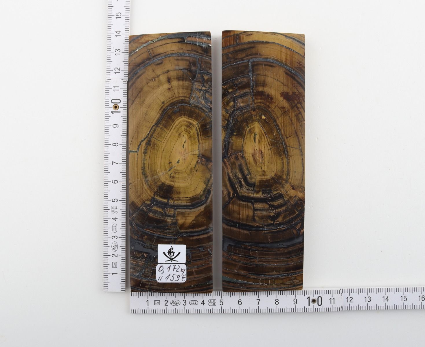 Stabilised mammoth ivory scales