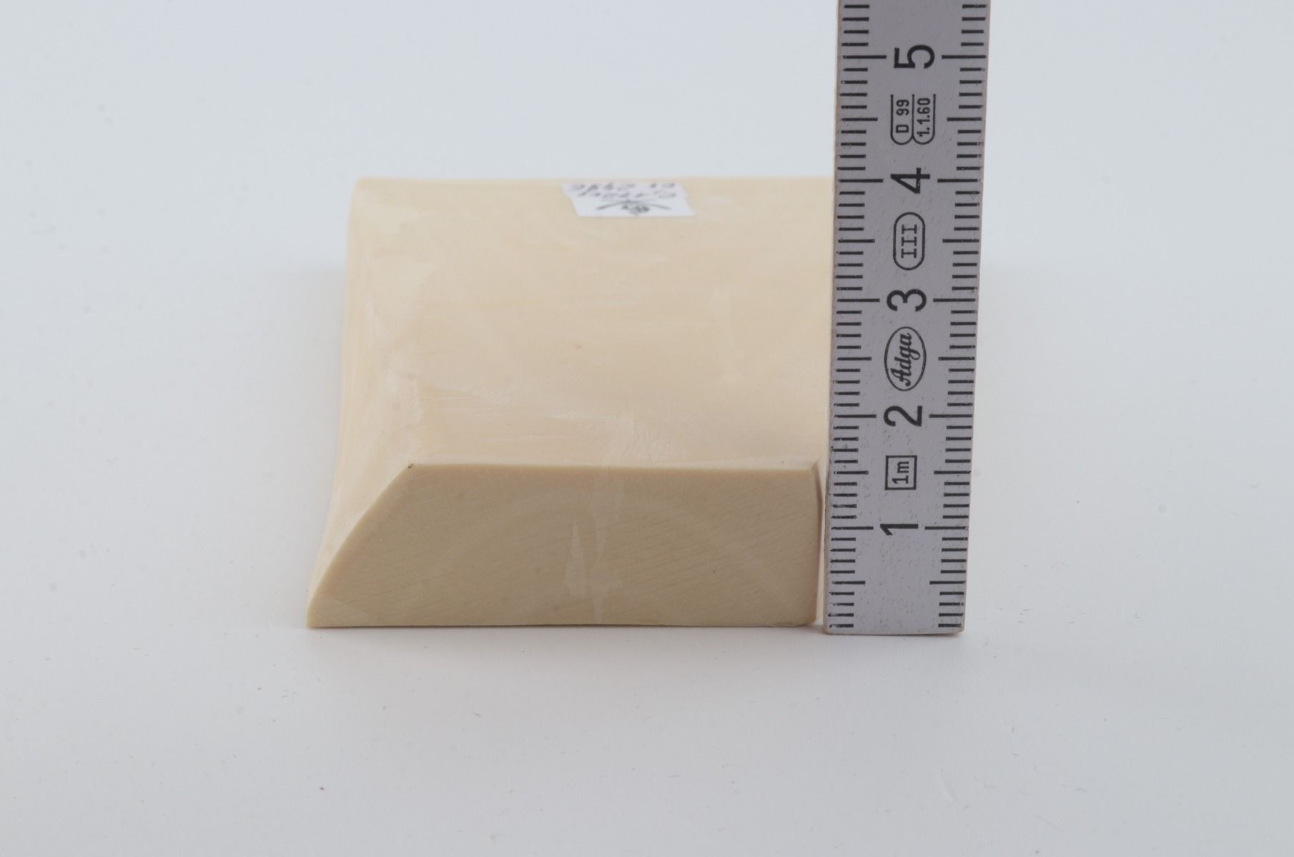 White mammoth ivory segment