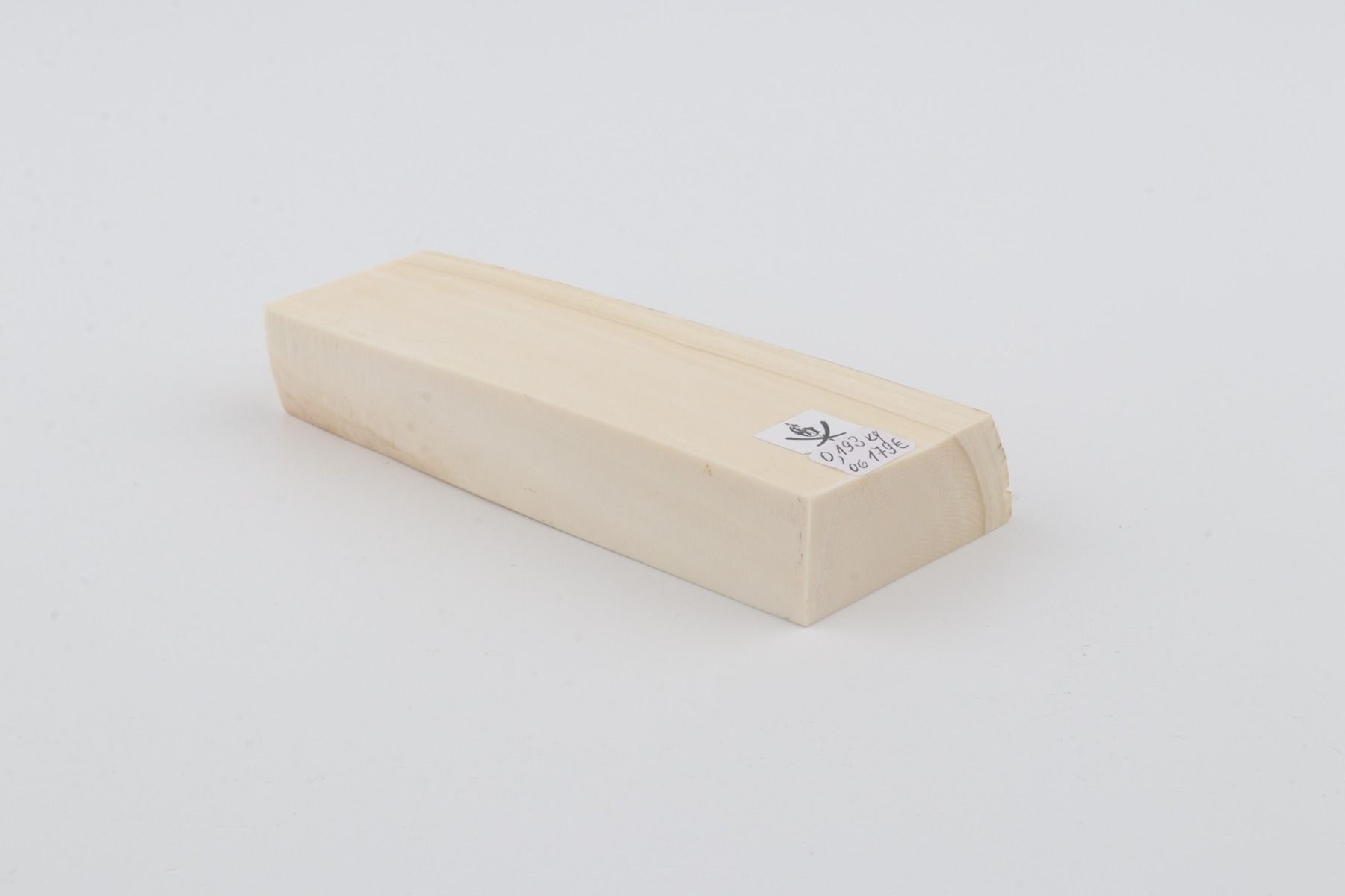 White mammoth ivory segment