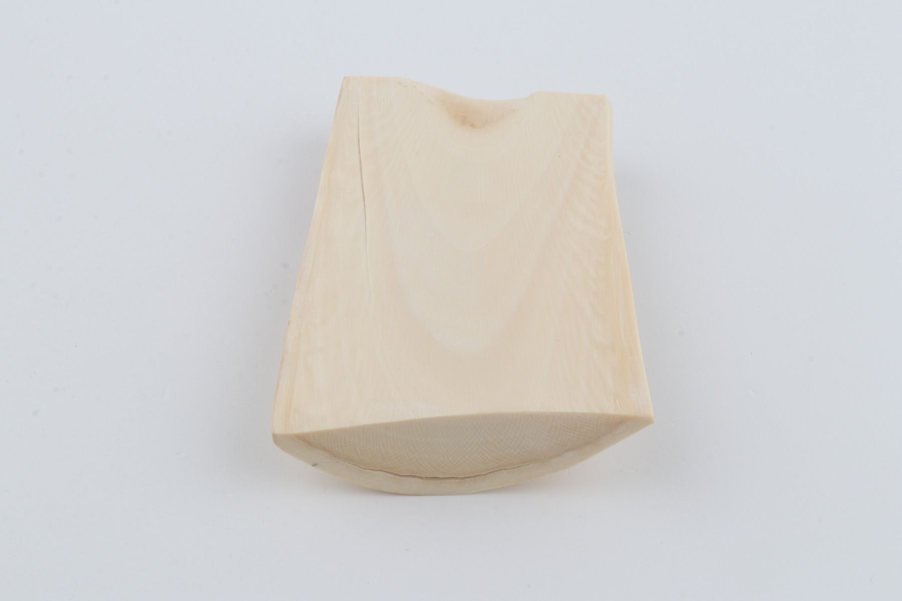 White mammoth ivory piece