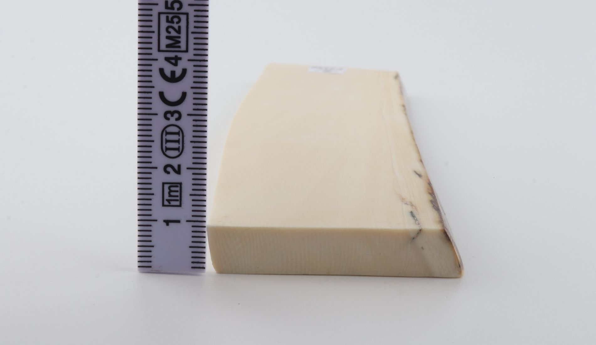 White mammoth ivory segment
