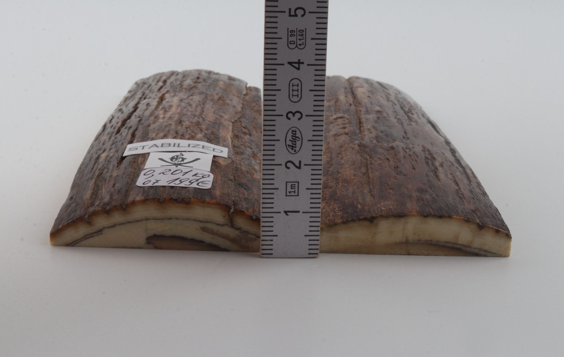 Stabilized mammoth bark scales