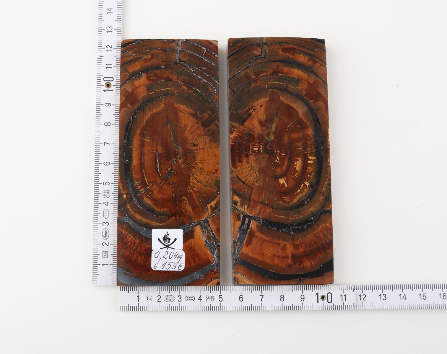 Stabilized mammoth ivory scales