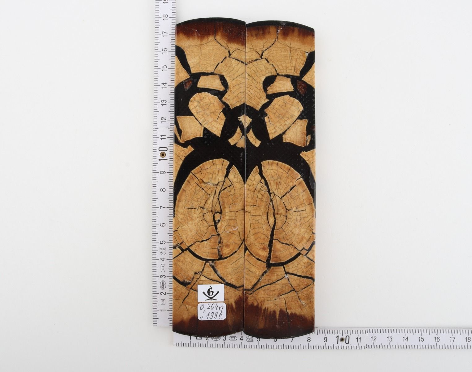 Stabilised mammoth ivory scales