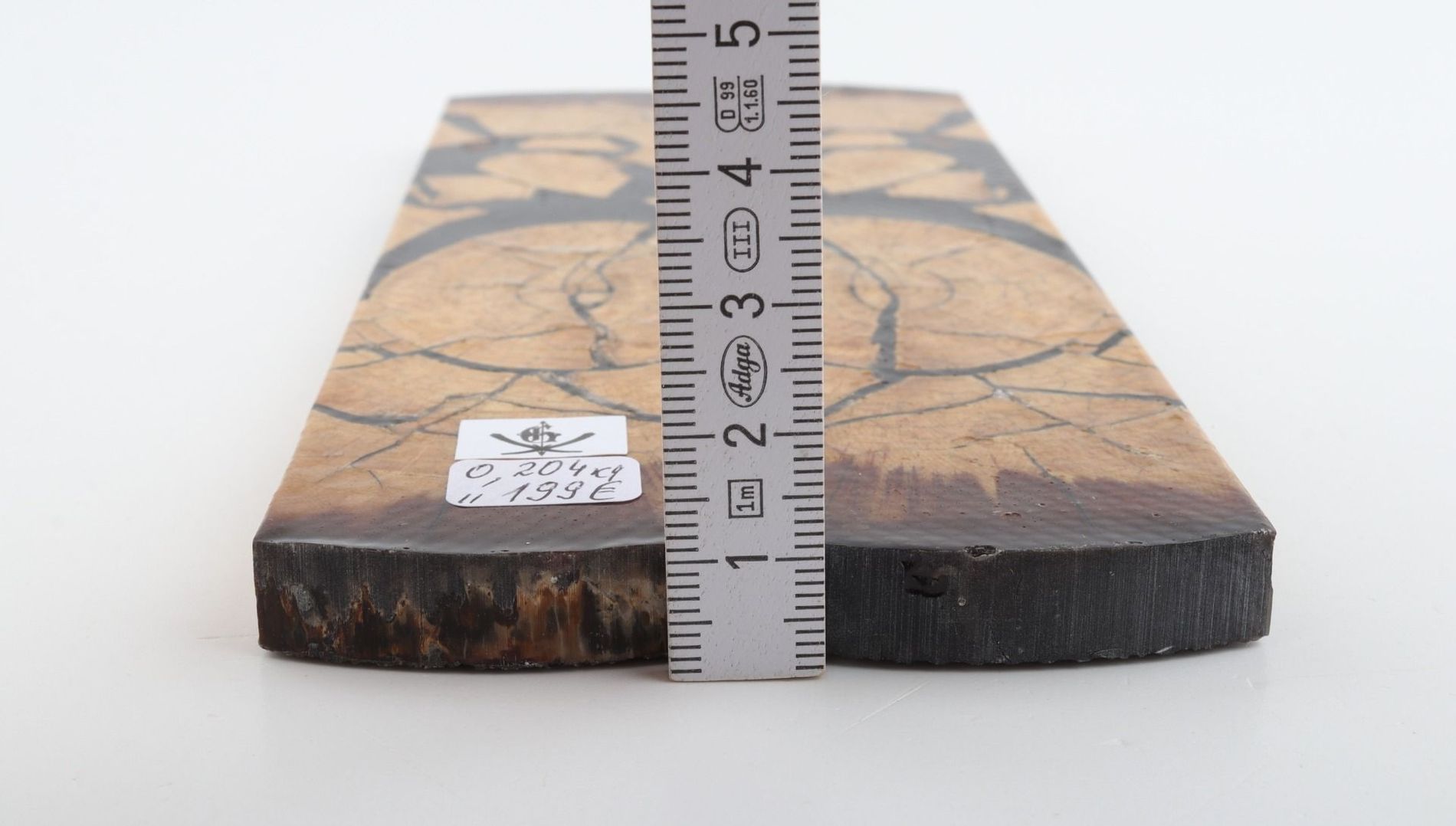 Stabilised mammoth ivory scales