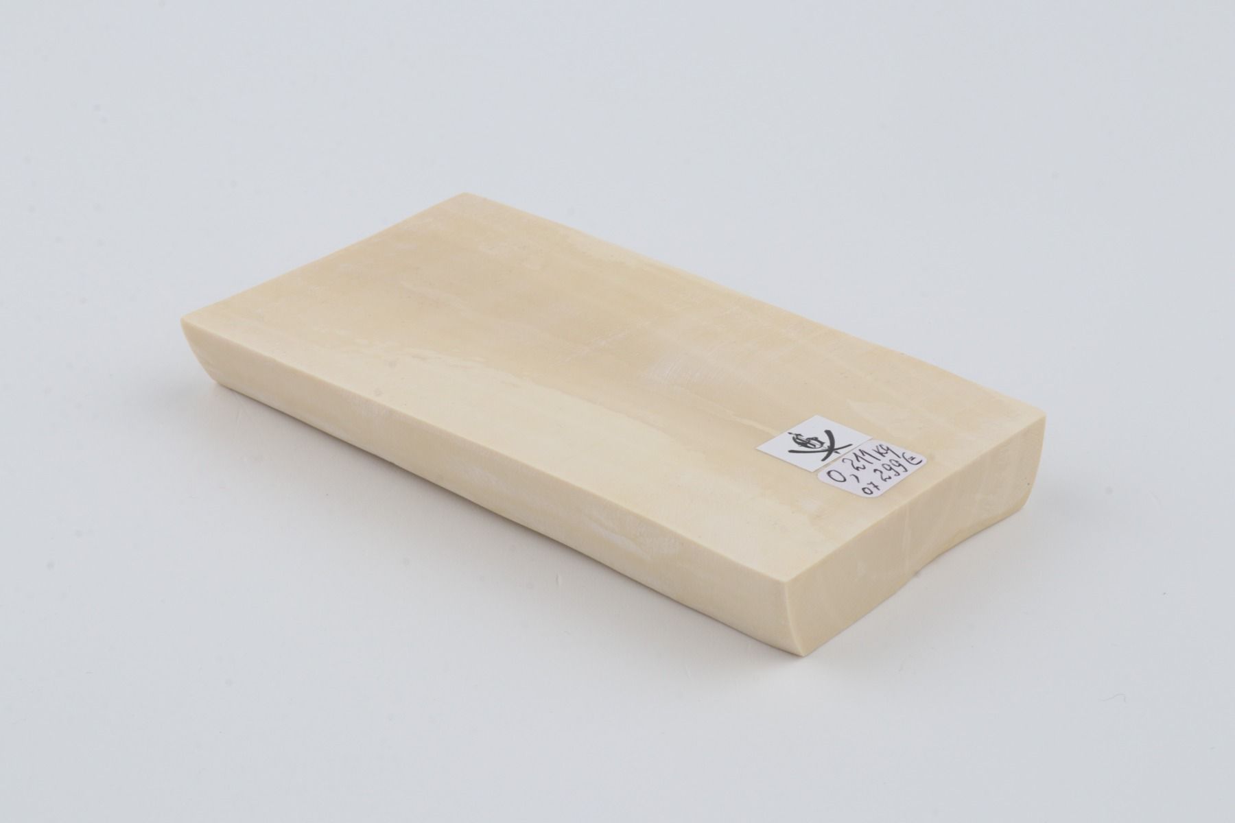 White mammoth ivory segment