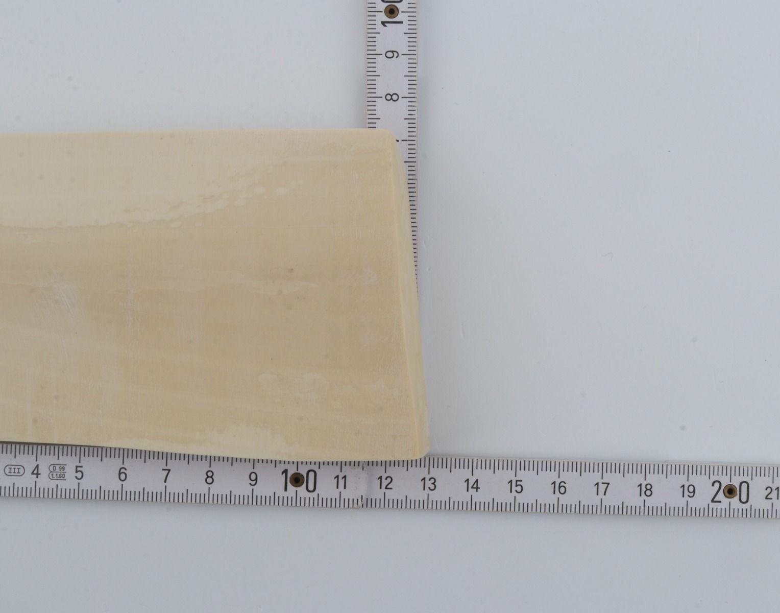 White mammoth ivory segment