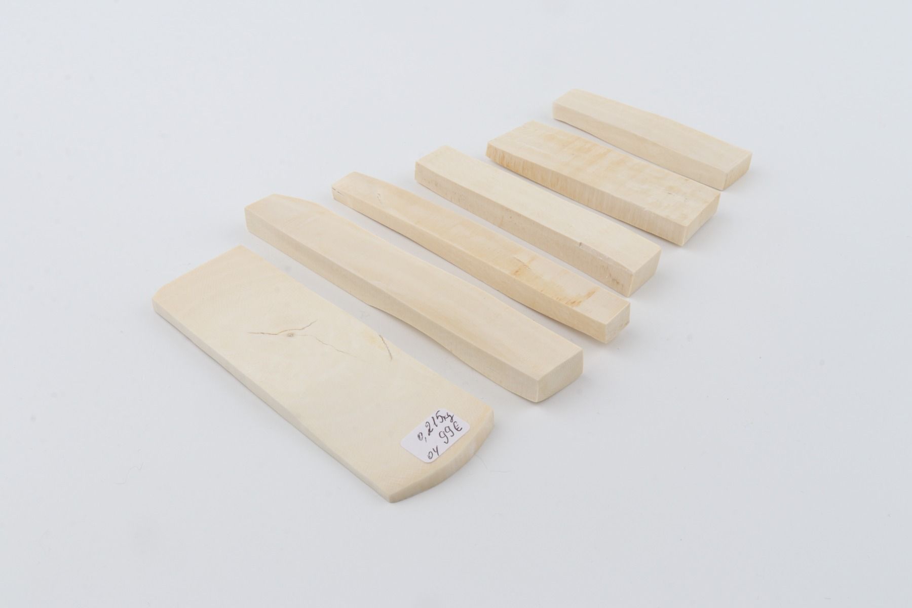 White mammoth ivory pieces