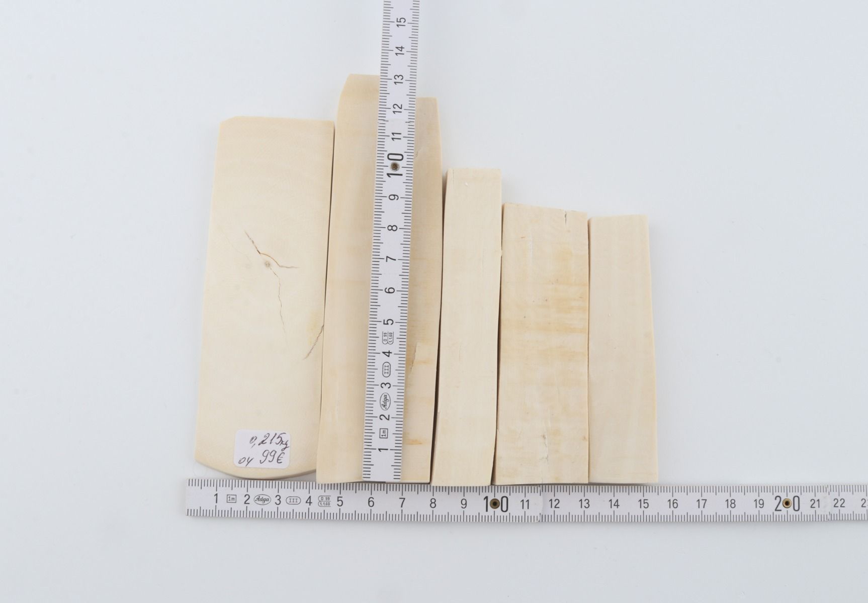 White mammoth ivory pieces