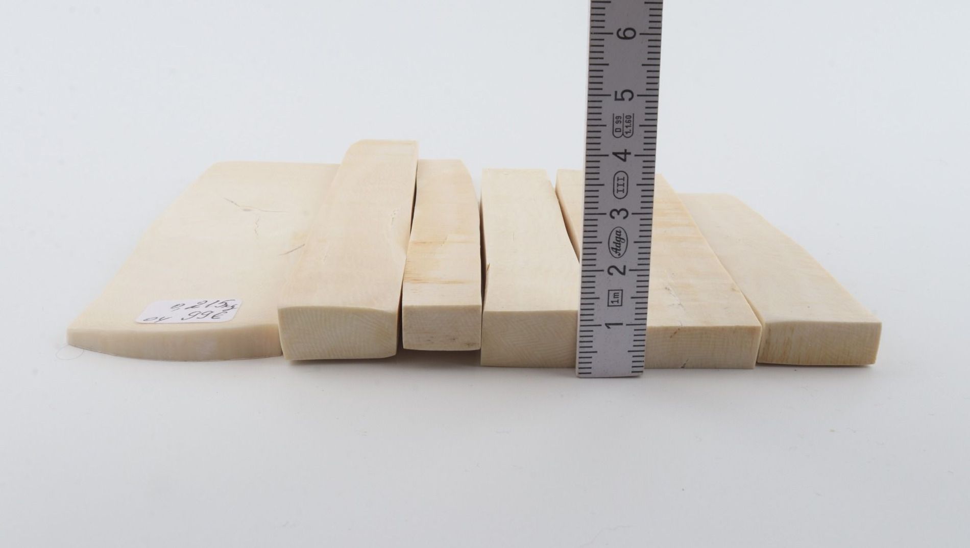 White mammoth ivory pieces