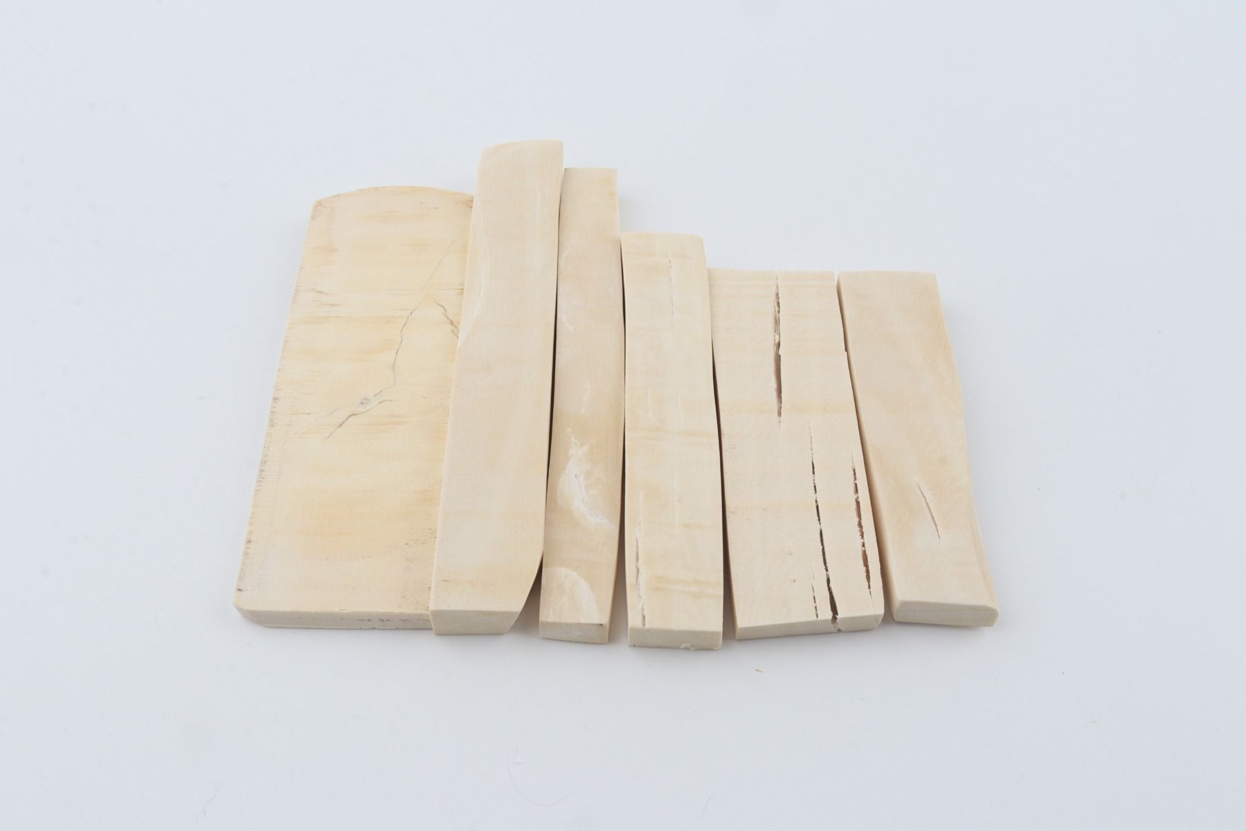 White mammoth ivory pieces