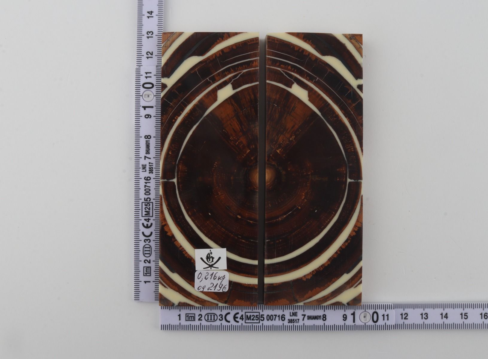 Stabilised mammoth ivory scales
