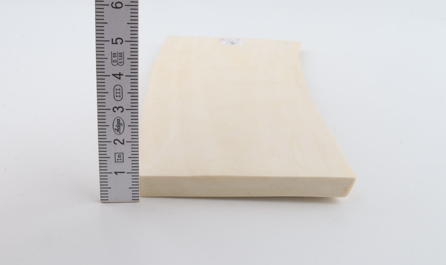 White mammoth ivory segment