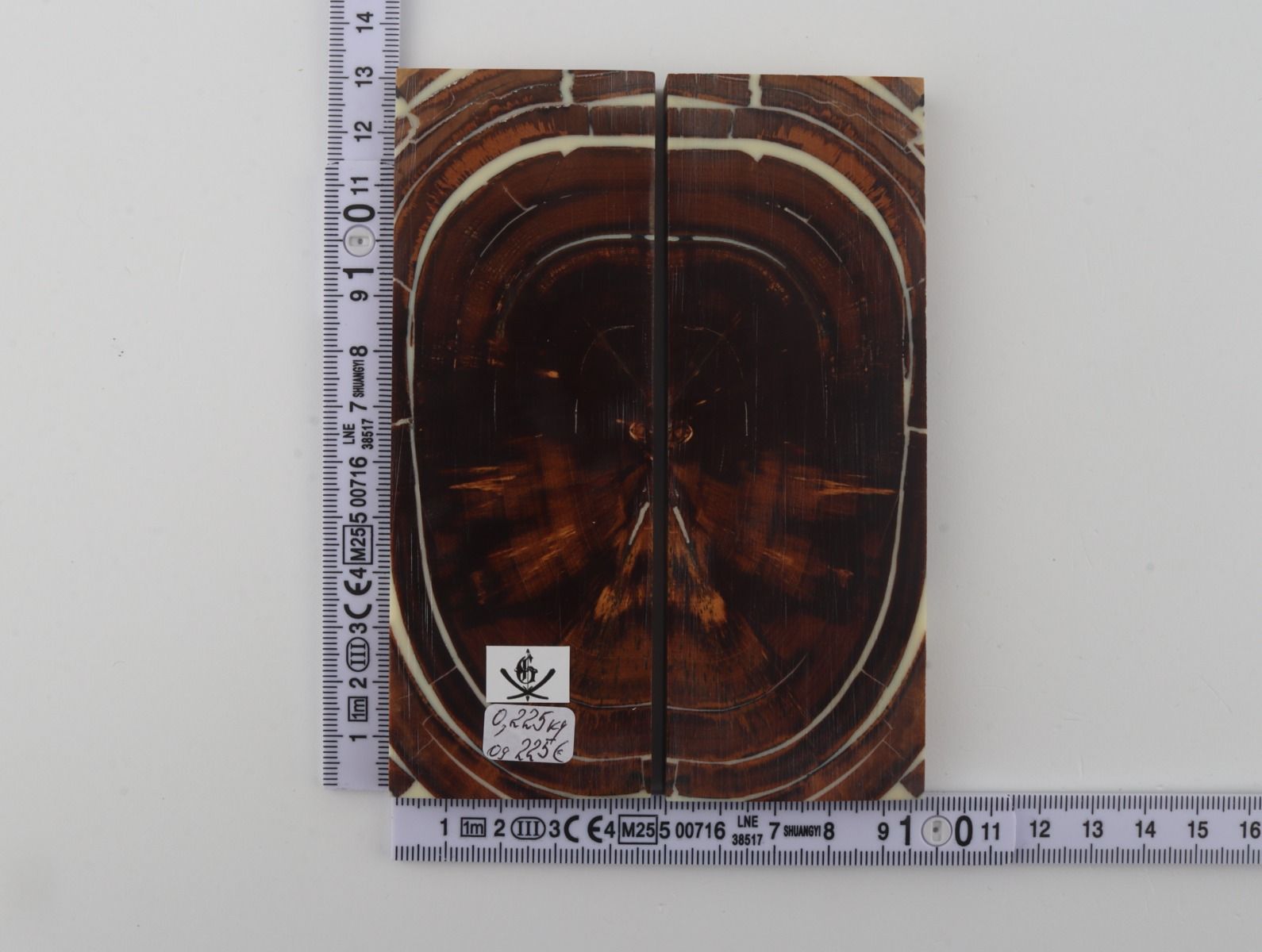 Stabilised mammoth ivory scales
