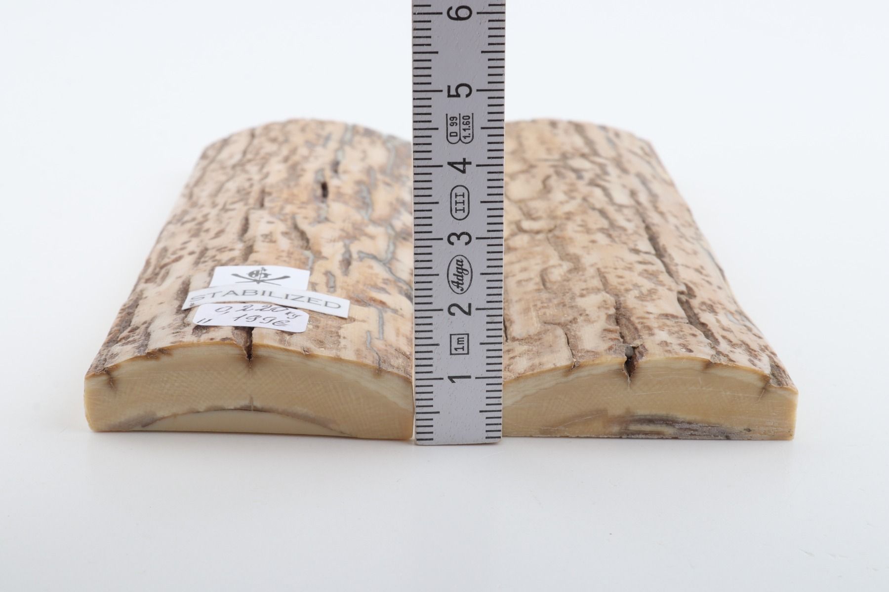 Stabilized mammoth bark scales
