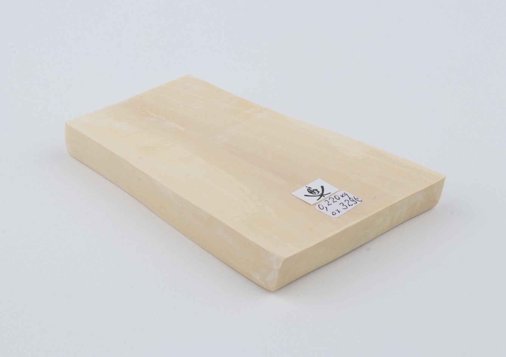 White mammoth ivory segment