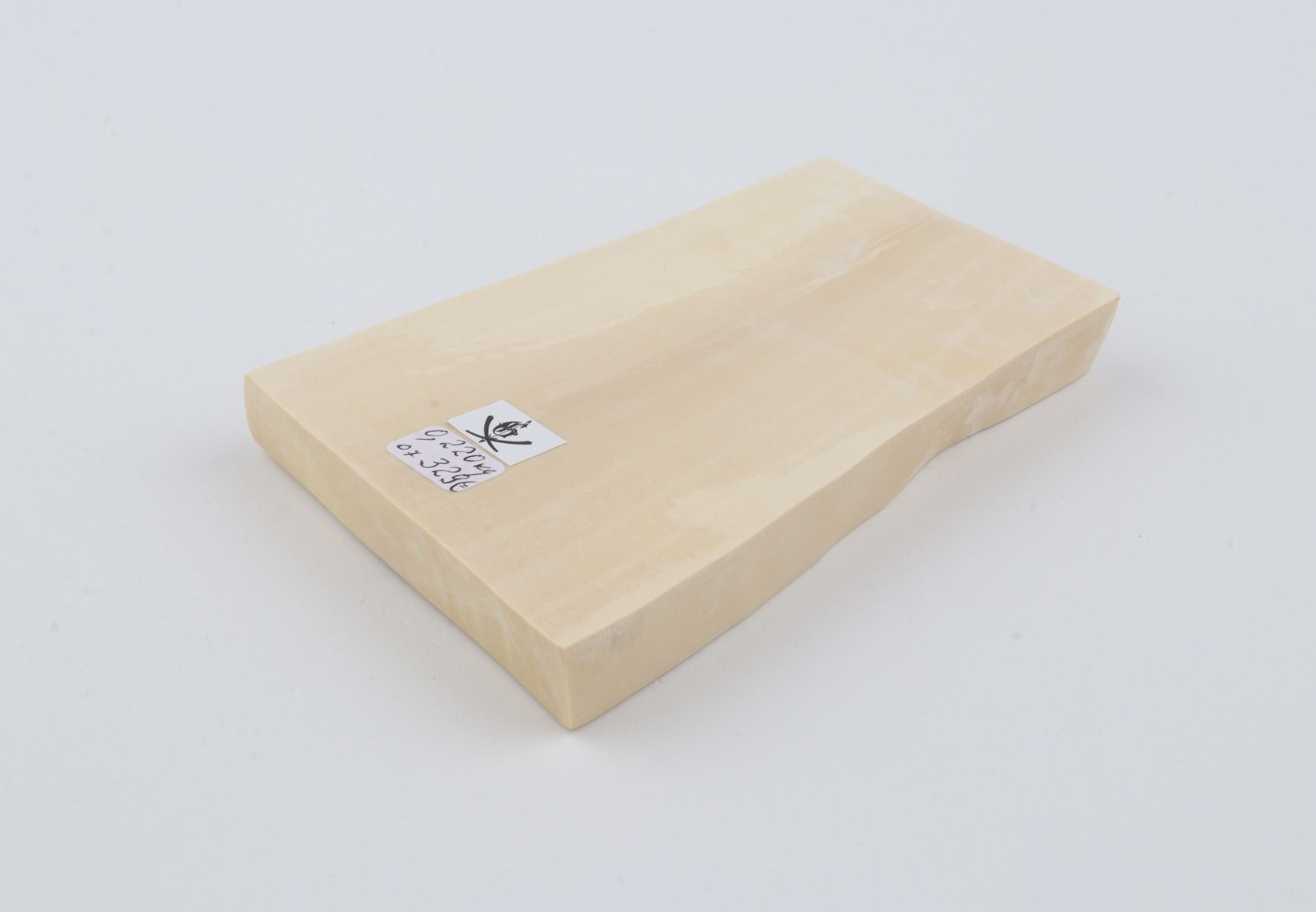 White mammoth ivory segment