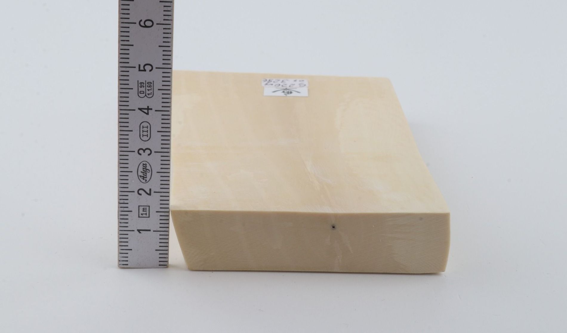 White mammoth ivory segment