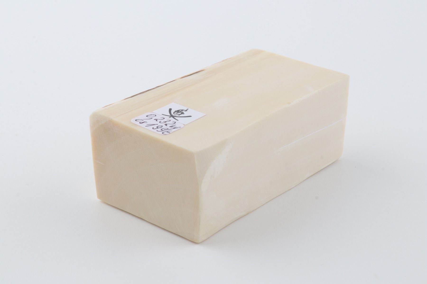 White mammoth ivory segment