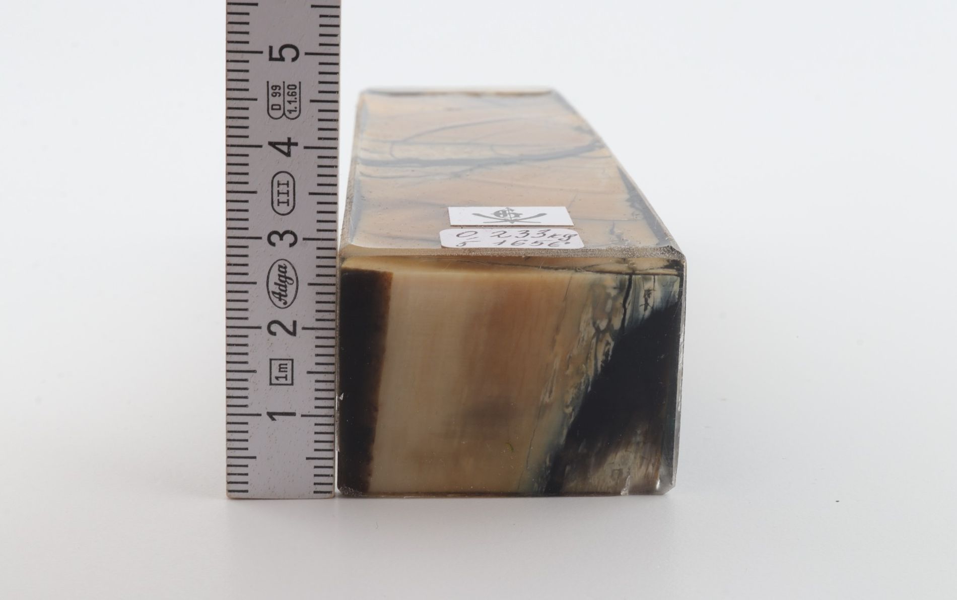 Stabilised mamoth ivory block