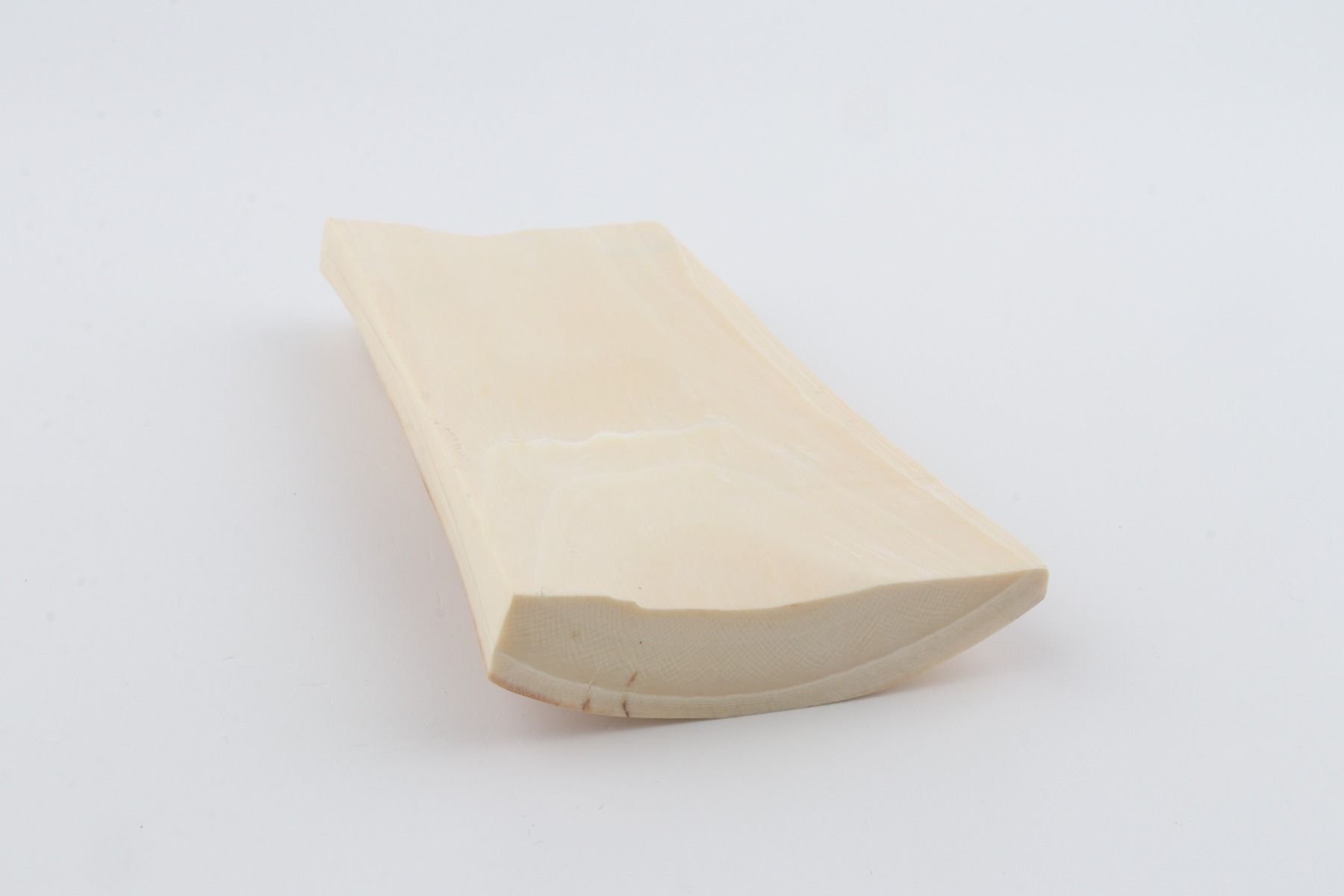 White mammoth ivory piece