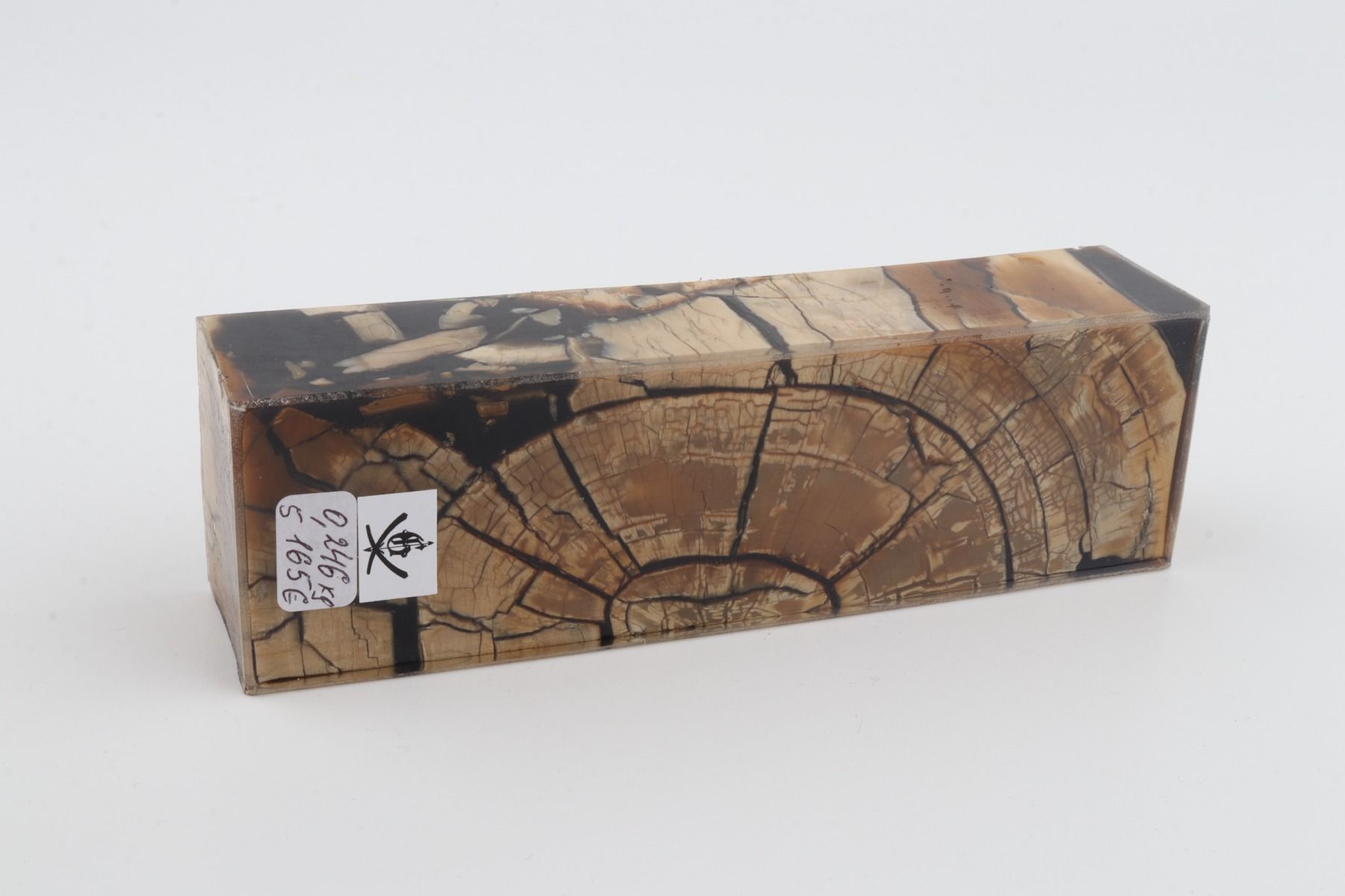 Stabilised mammoth ivory block