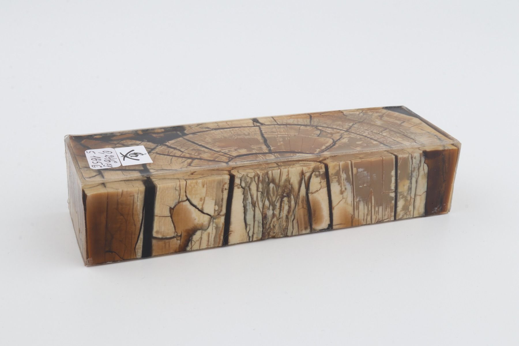 Stabilised mammoth ivory block