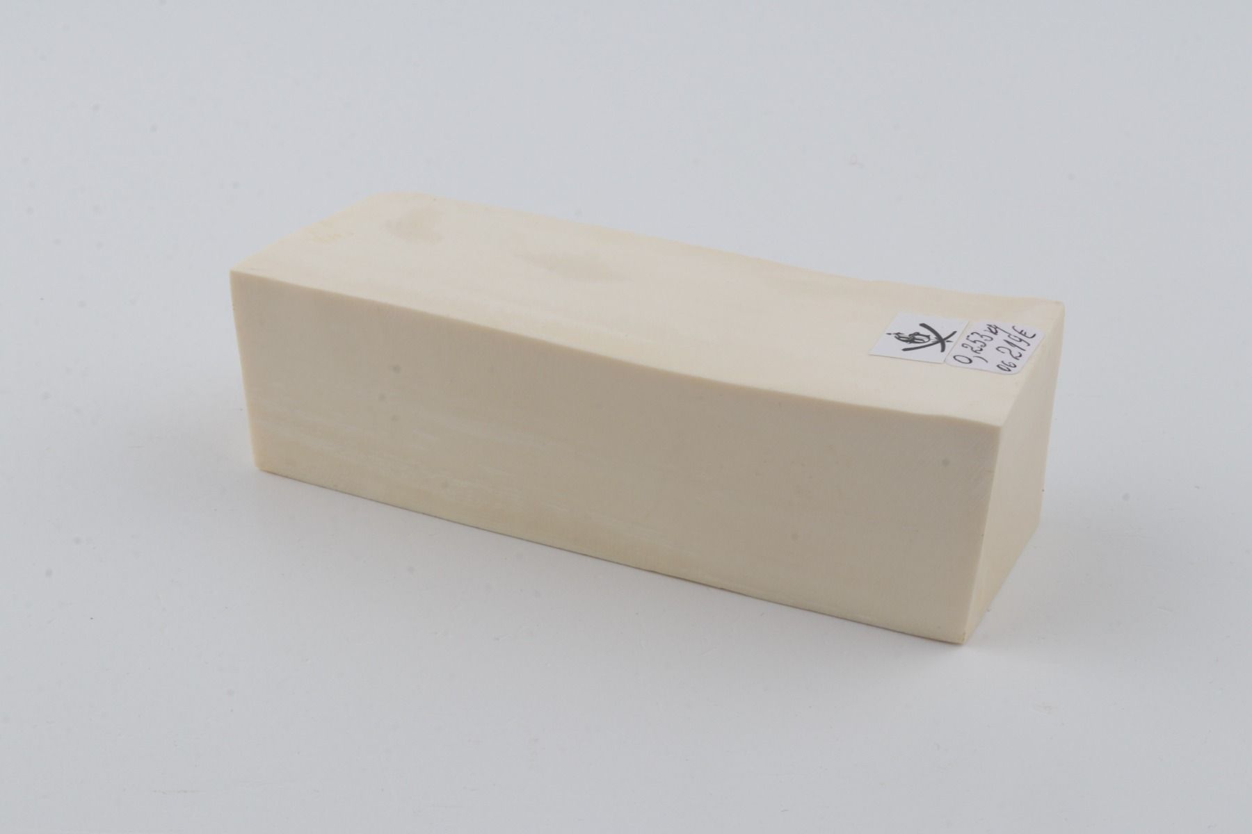 White mammoth ivory segment