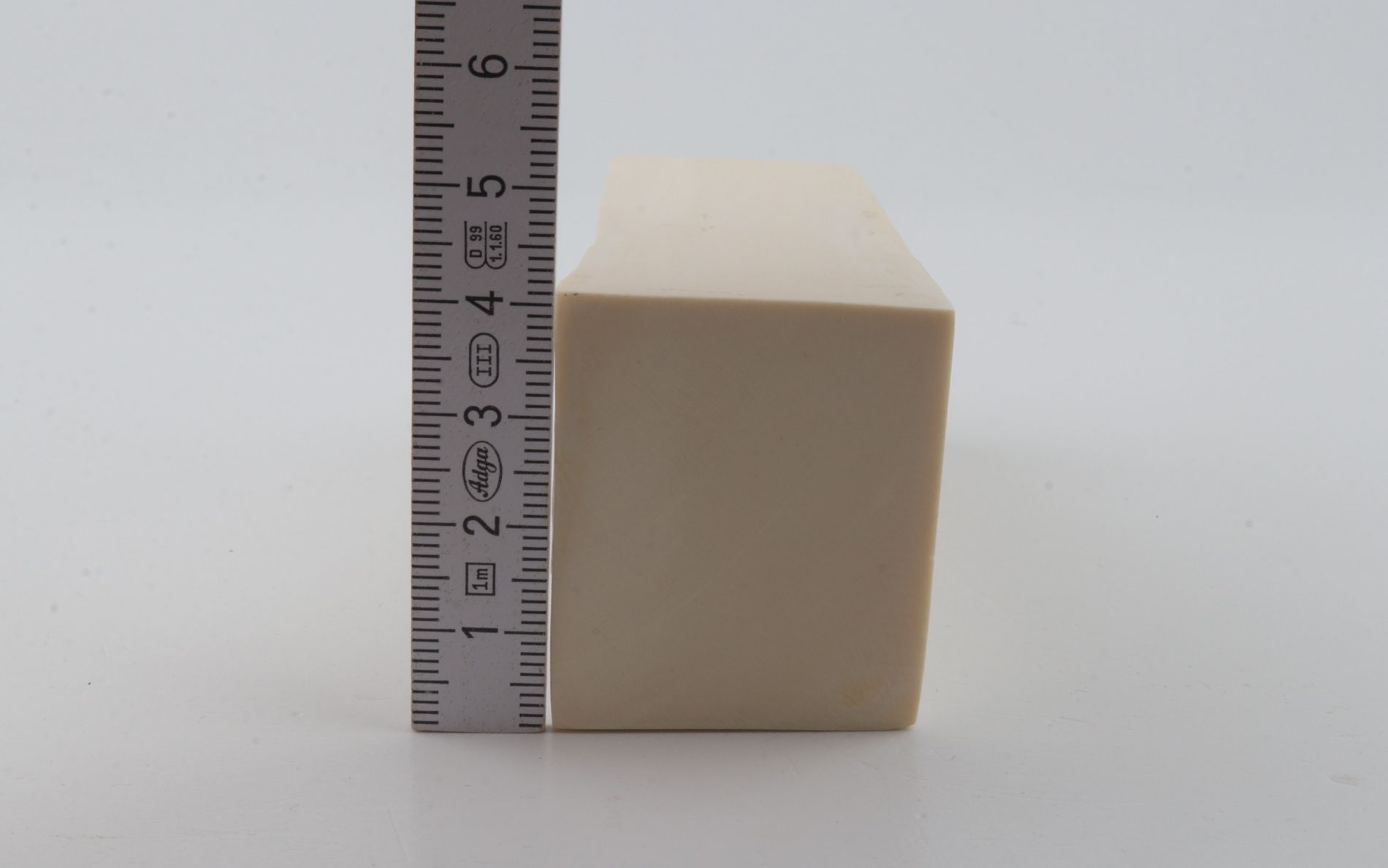 White mammoth ivory segment