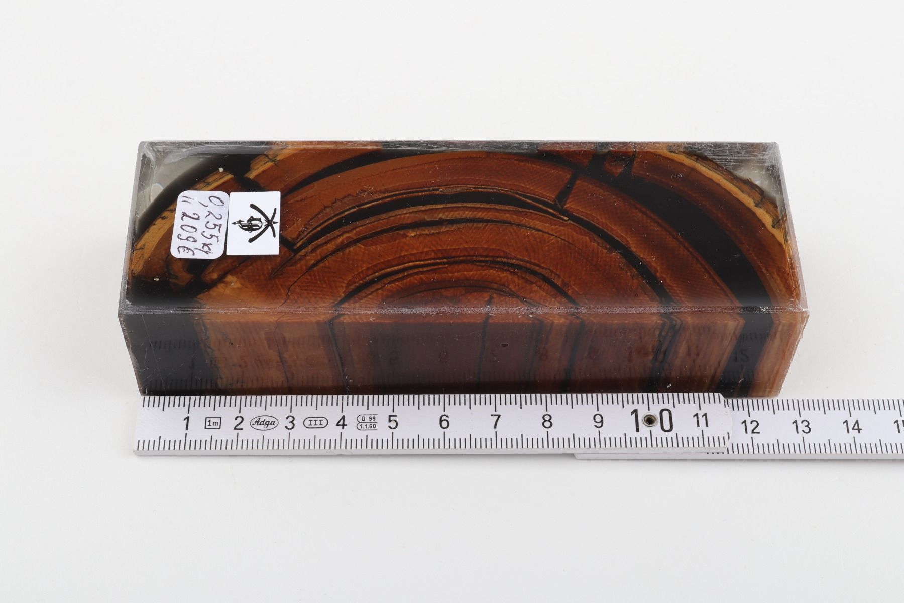 Stabilised mammoth ivory block