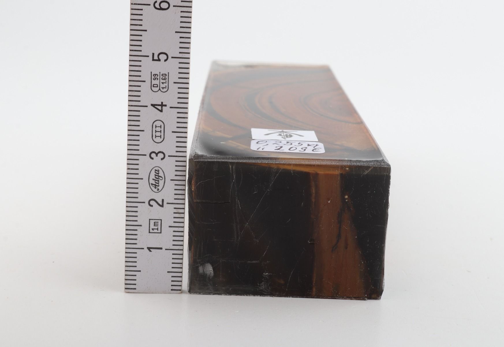 Stabilised mammoth ivory block