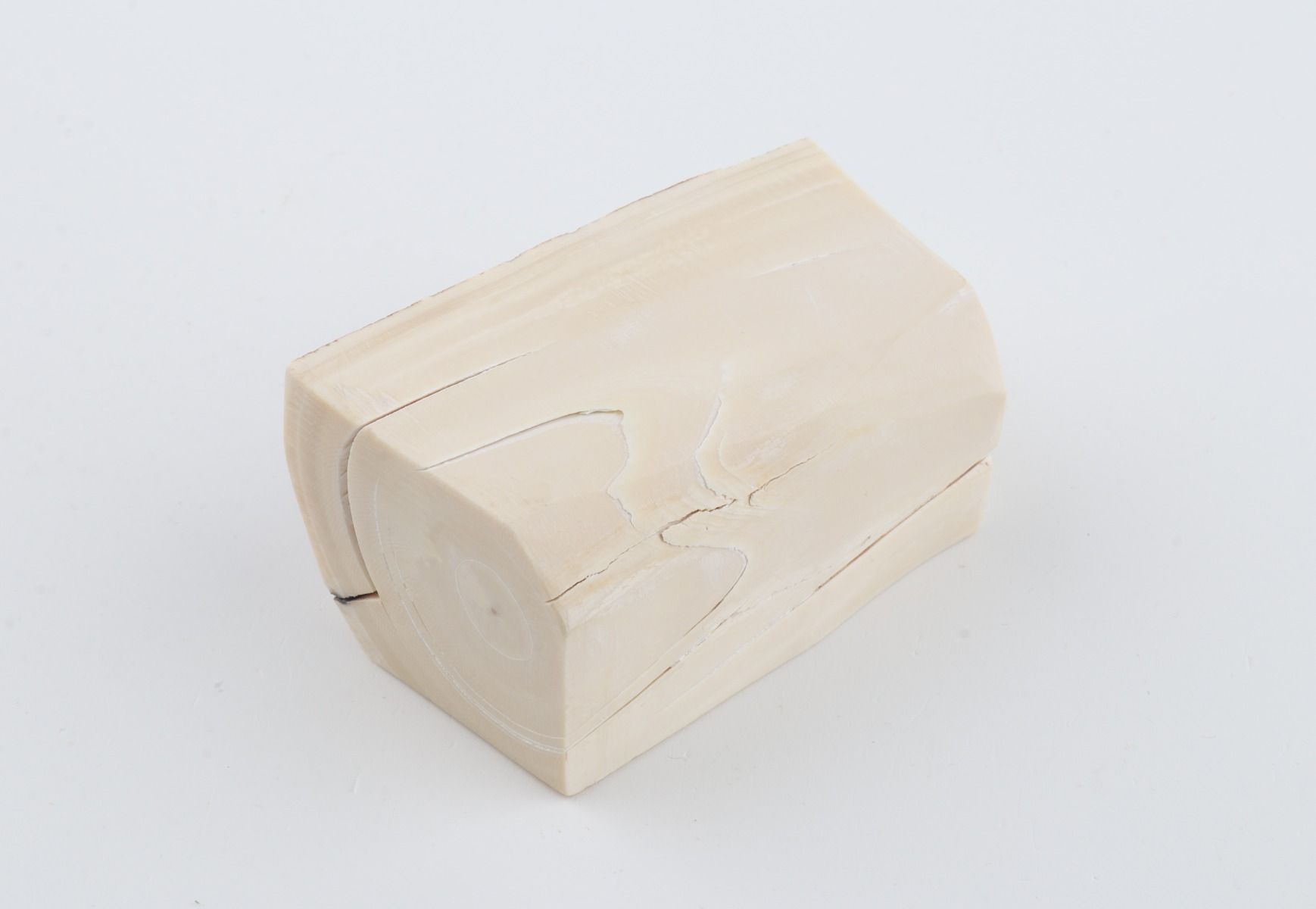 White mammoth ivory piece