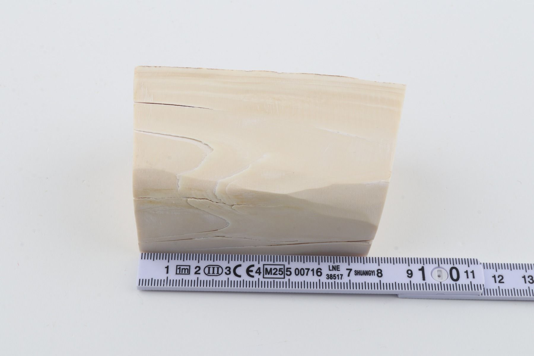 White mammoth ivory piece