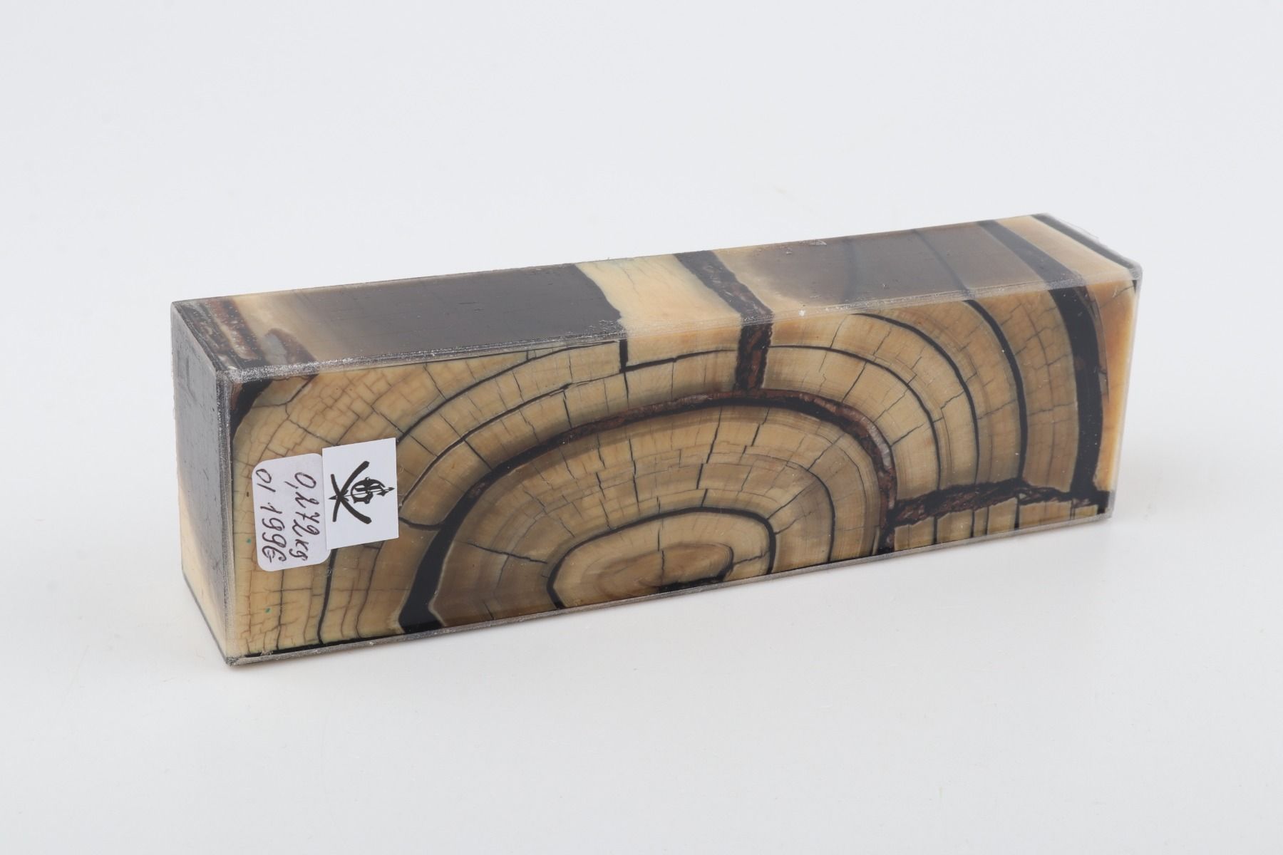 Stabilized mammoth ivory block