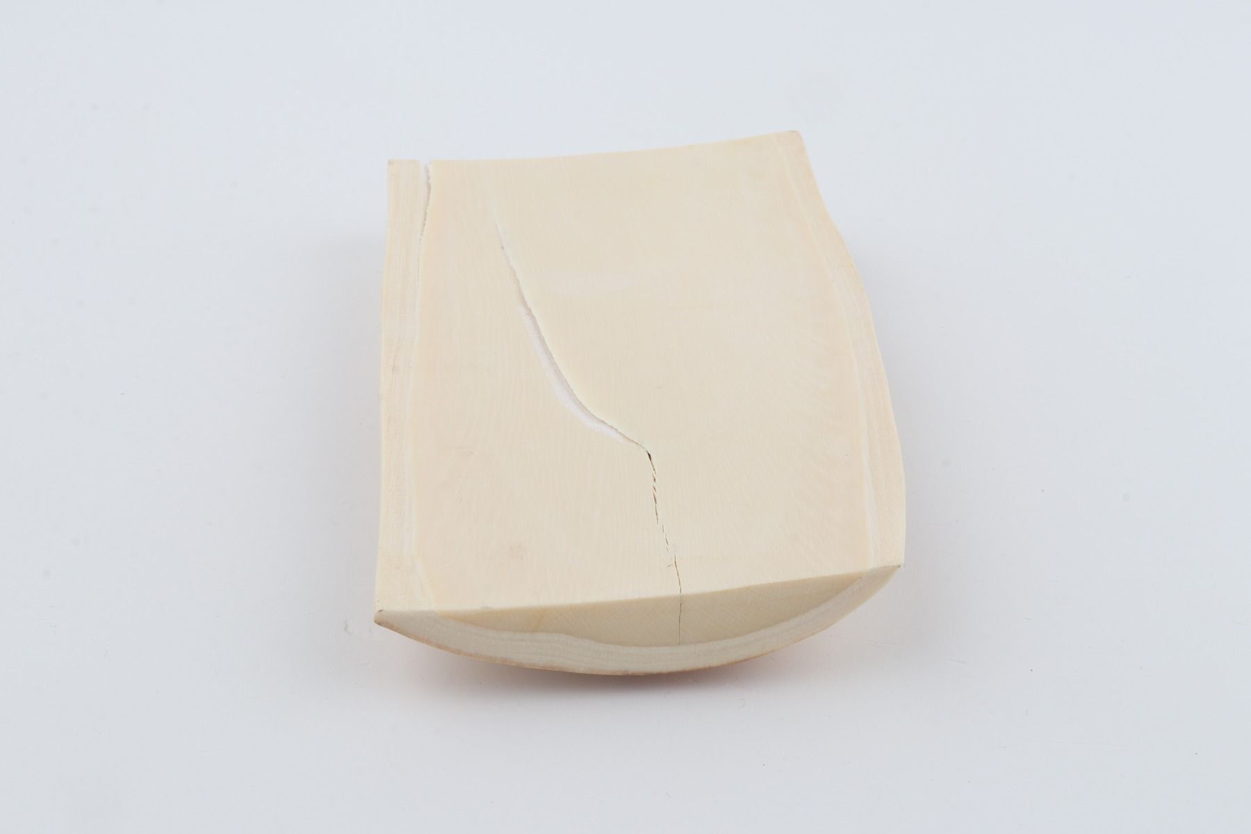 White mammoth ivory piece