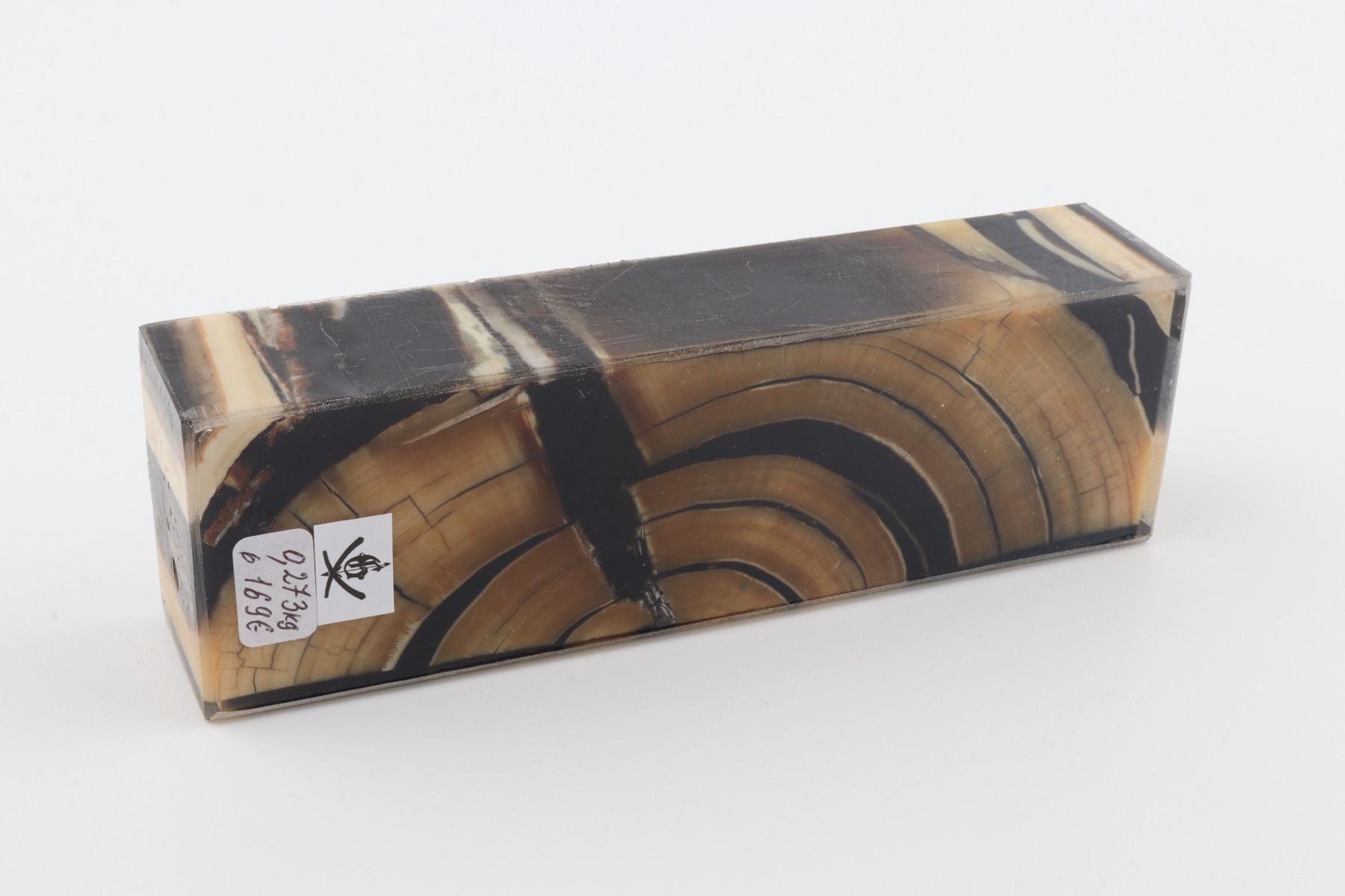 Stabilized mammoth ivory block