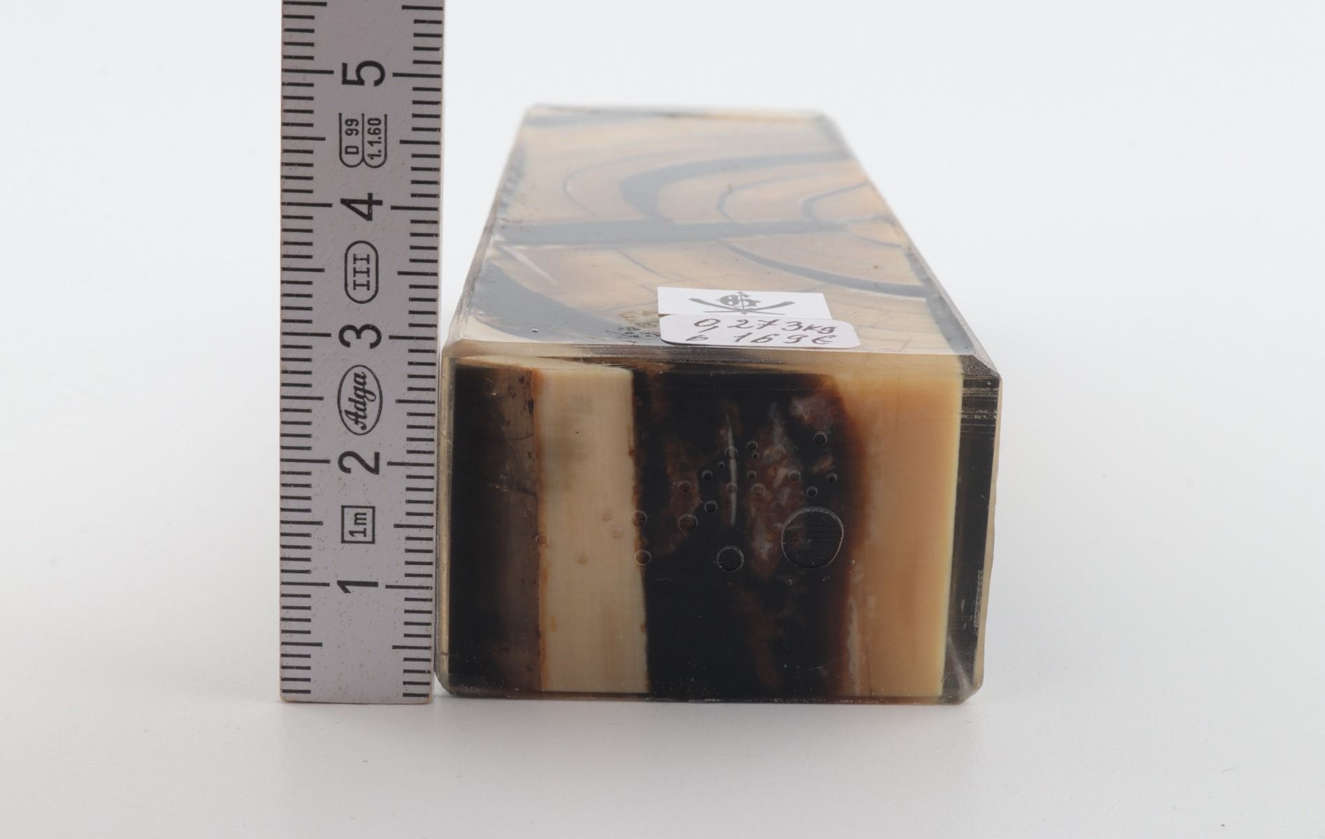 Stabilized mammoth ivory block