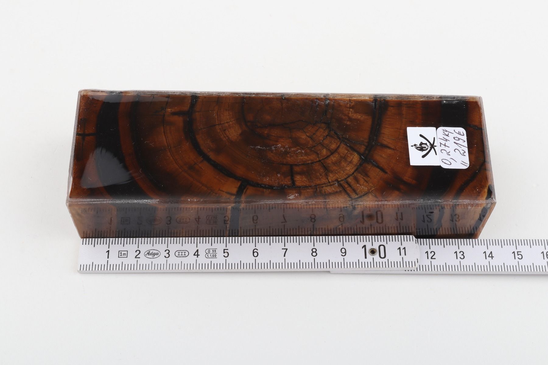 Stabilised mammoth ivory block