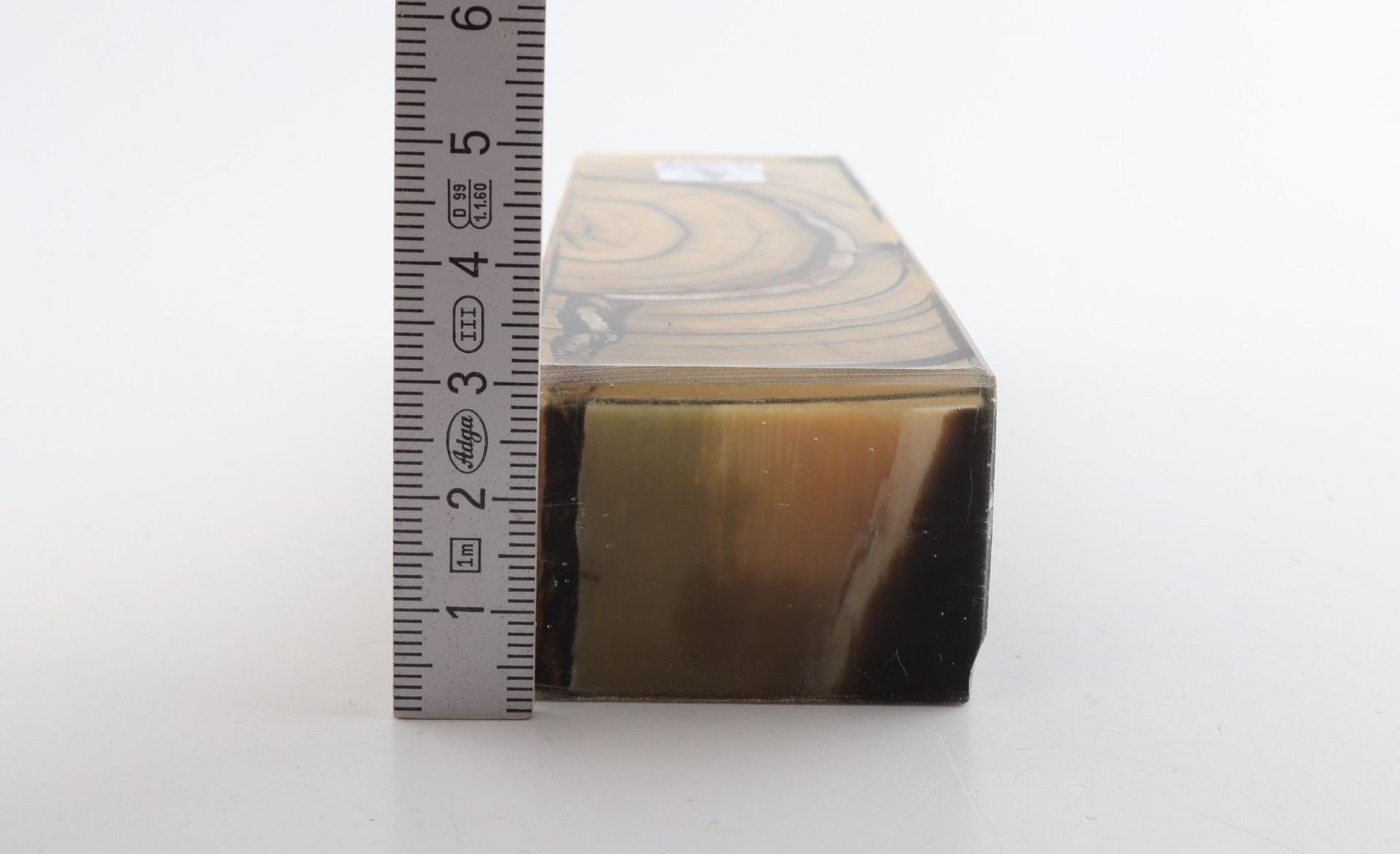 Stabilised mammoth ivory block