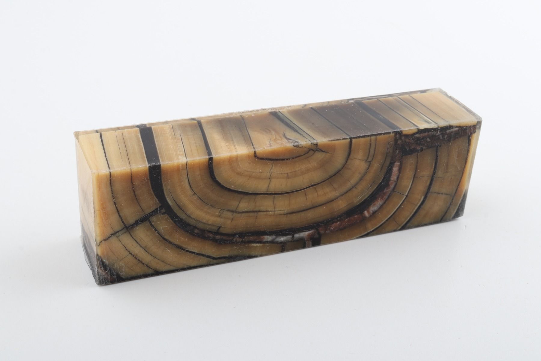 Stabilised mammoth ivory block