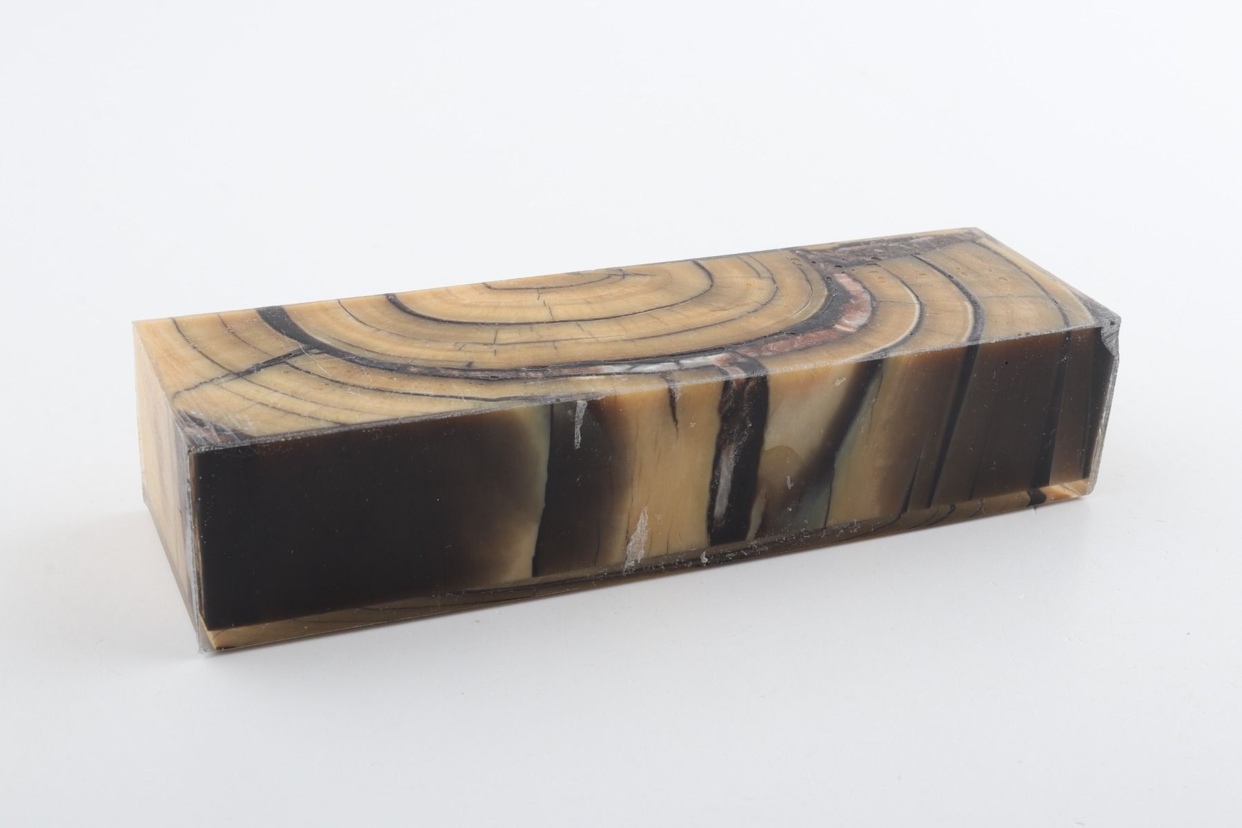 Stabilised mammoth ivory block