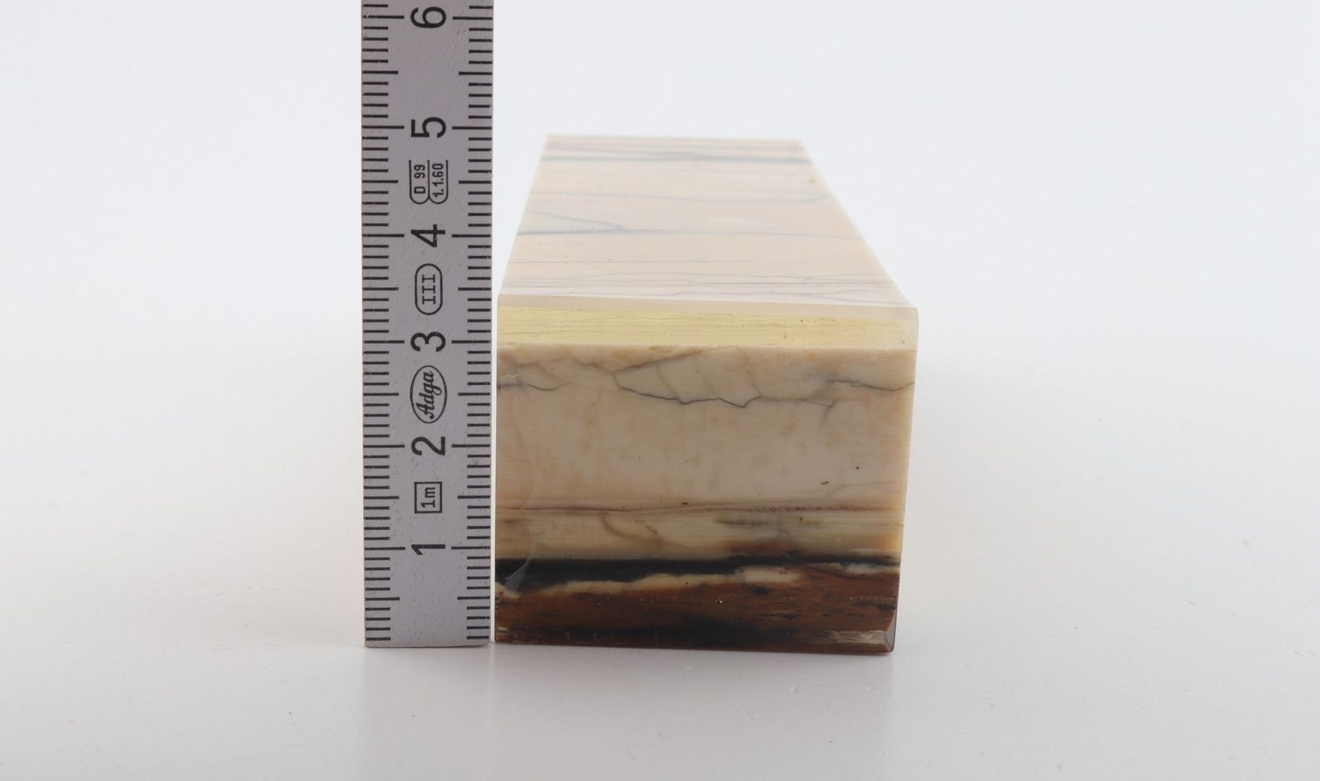 Stabilized mammoth ivory block