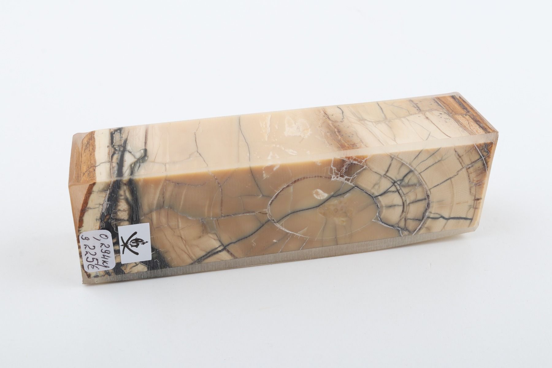 Stabilized mammoth ivory block
