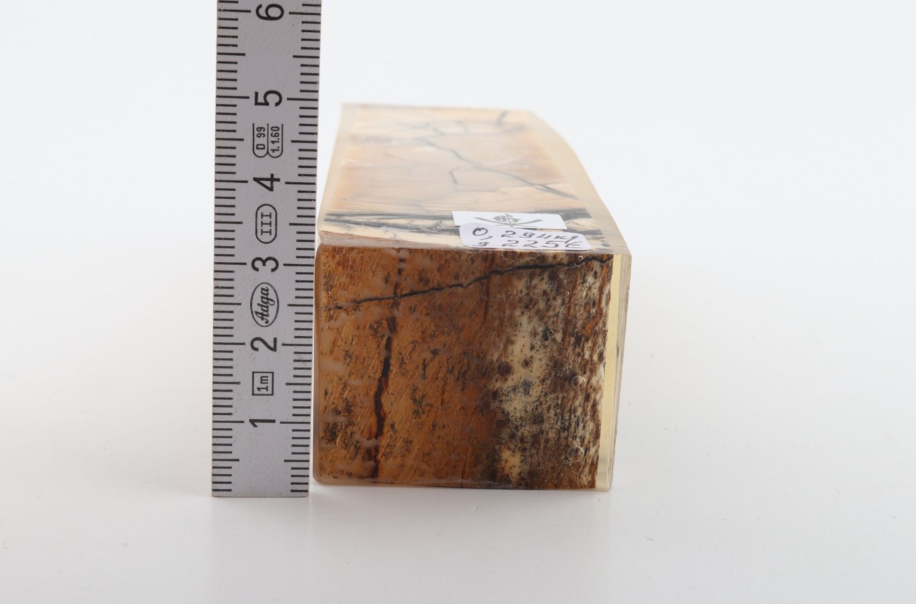 Stabilized mammoth ivory block