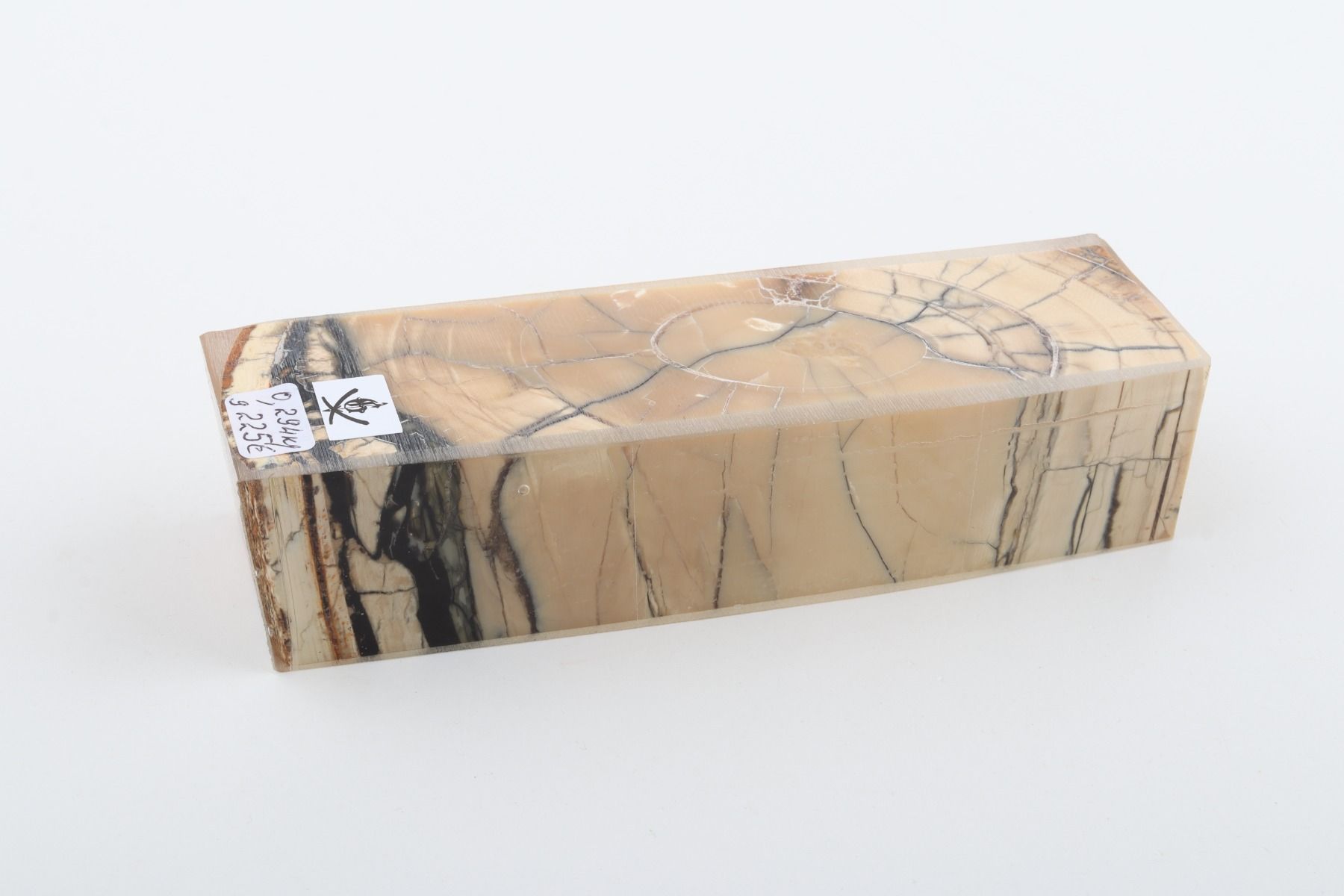 Stabilized mammoth ivory block