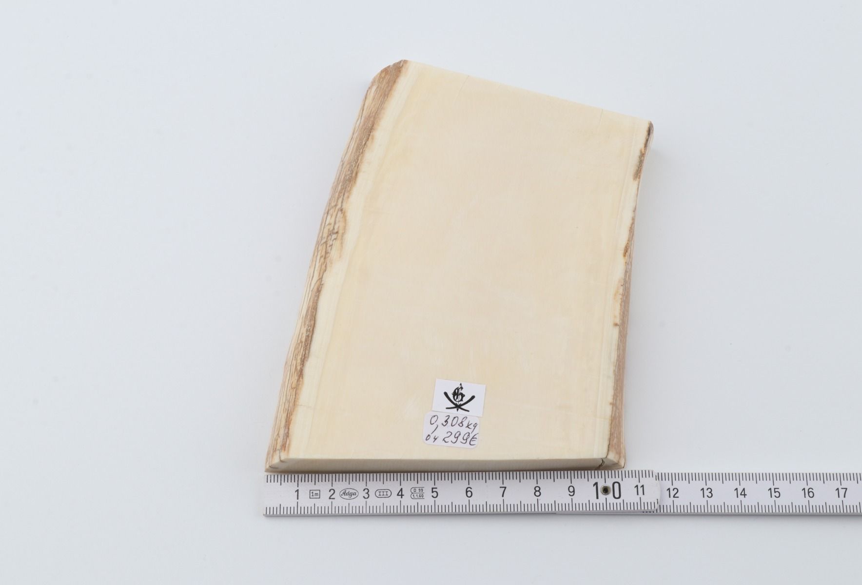 White mammoth ivory segment